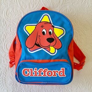 2016 Clifford the Big Red Dog Character Blue & Red Kids Small Backpack Bag